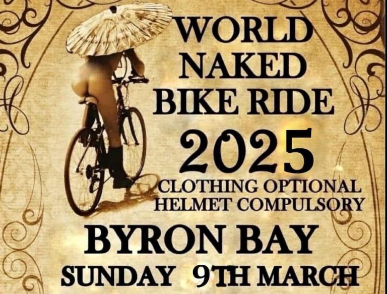 World Naked Bike Ride Byron Bay 9 March 2025 | The Official ByronBay